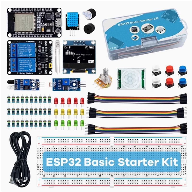 Diy Electronics Learning Kit - WiFiワイヤレスモジュールメーカーキット、完全なスターターアクセサリーセット、電子学習やDIY回路プロジェクトに最適