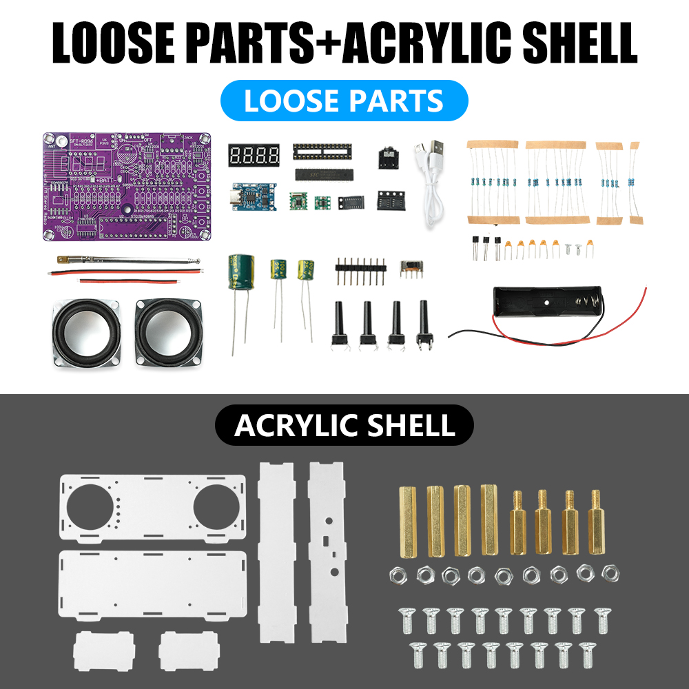 DIY FM ラジオ電子キット 87.5MHz 〜 108M - Diy Electronics Learning Kit のレビューと価格