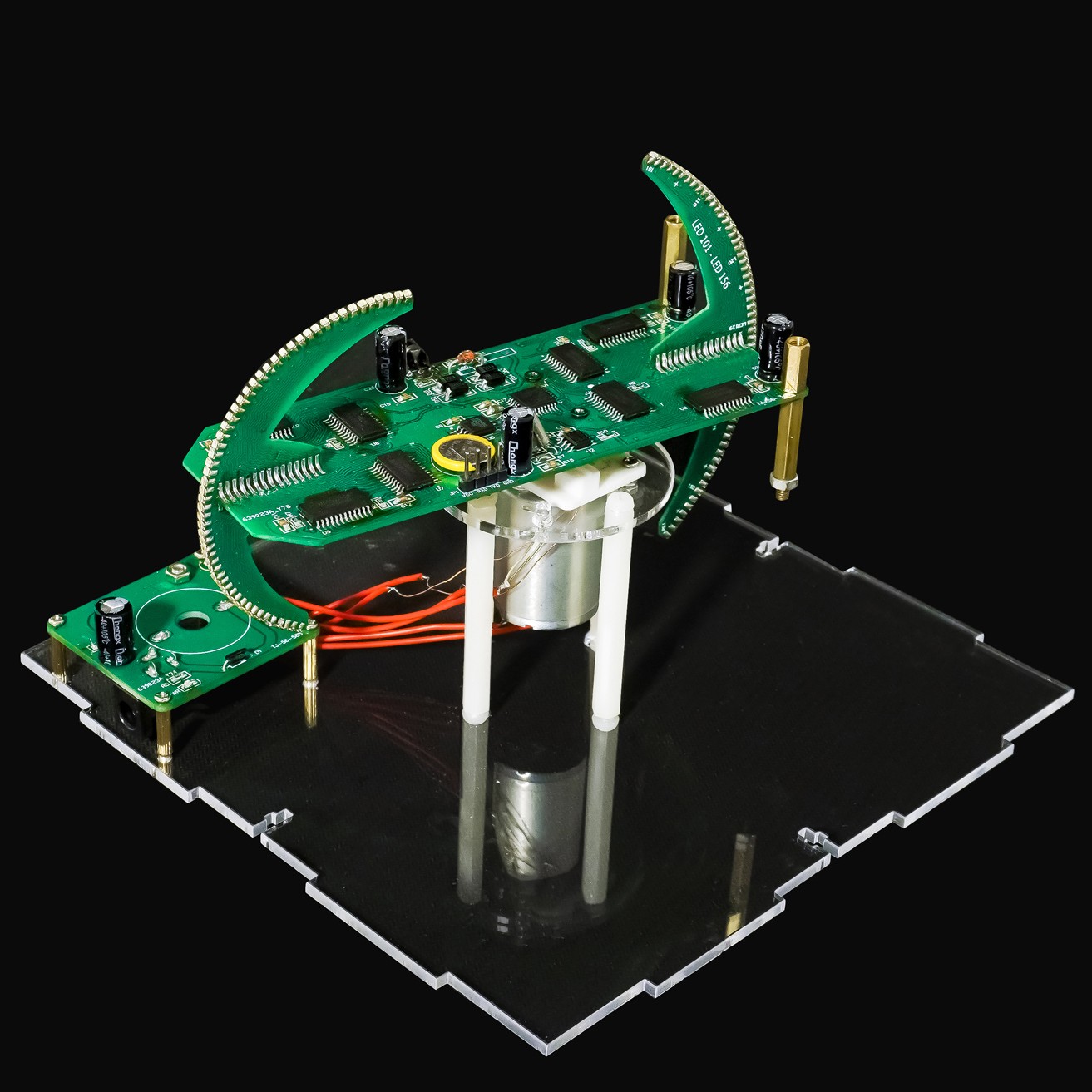 二軸球面回転 LED キットカラー時計表示リモコンマイクロコ - Diy Audio Electronics Kit のレビューと価格