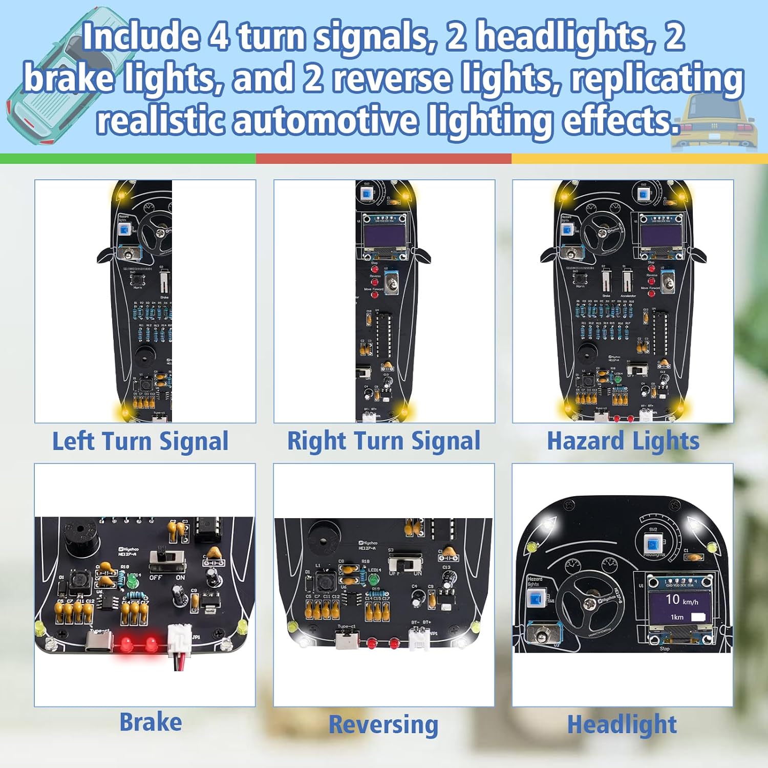 DIY 車運転シミュレーター はんだ付けキット ギアシフト付 - Diy Electronics Learning Kit のレビューと価格
