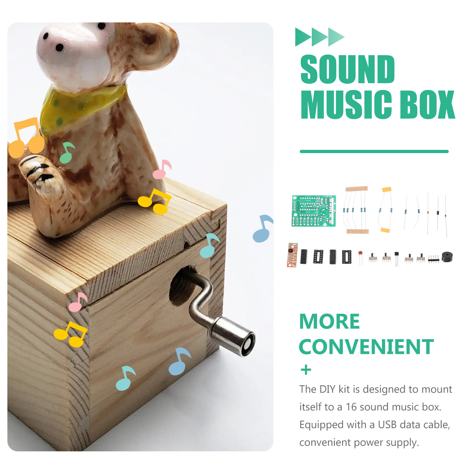 1セット DIY 音楽ボックス用電子部品、はんだ付け練習用回 - Diy Electronics Box のレビューと価格