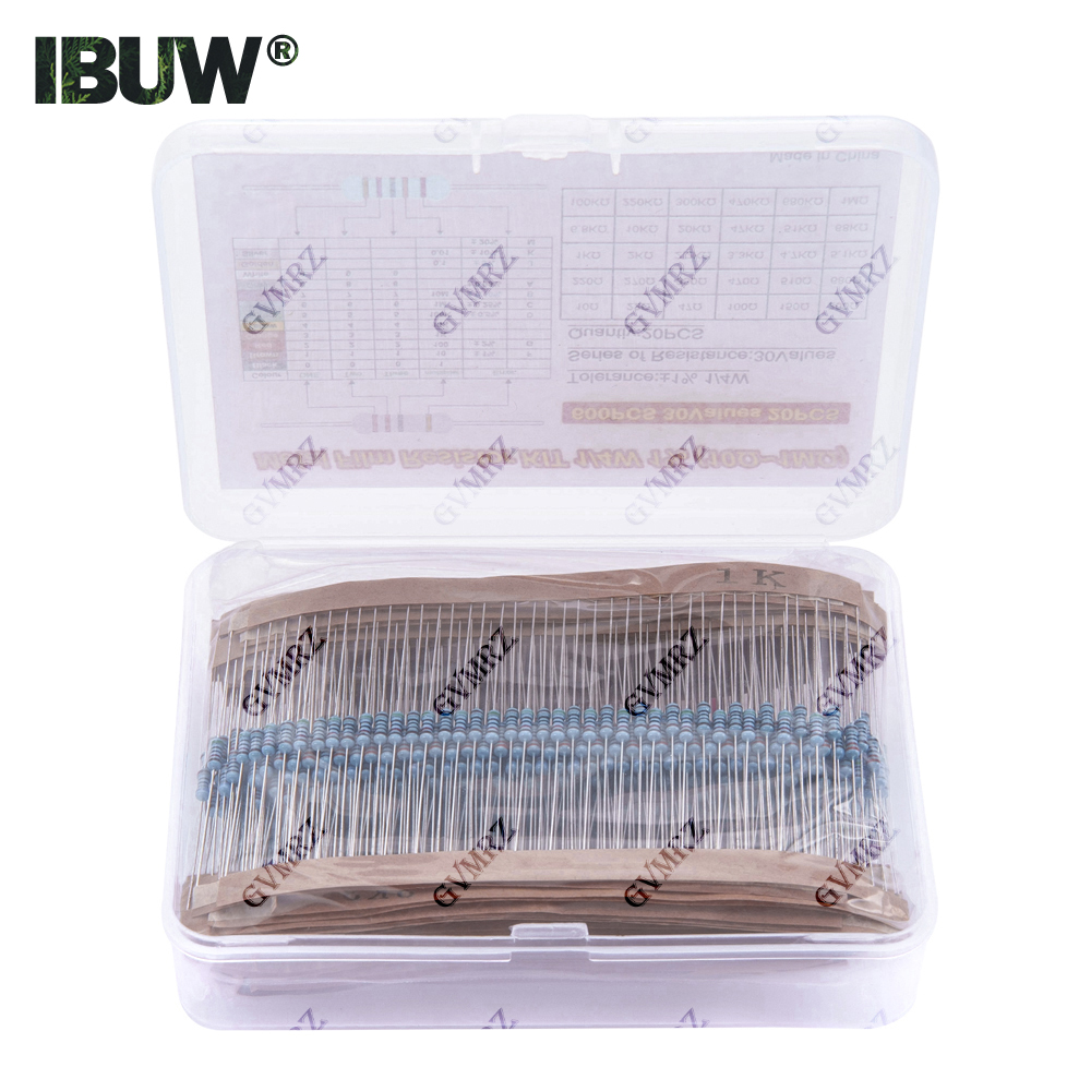 600個 30種類 1/4W 金属皮膜抵抗器詰め合わせキット - Diy Electronics Project Kit のレビューと価格