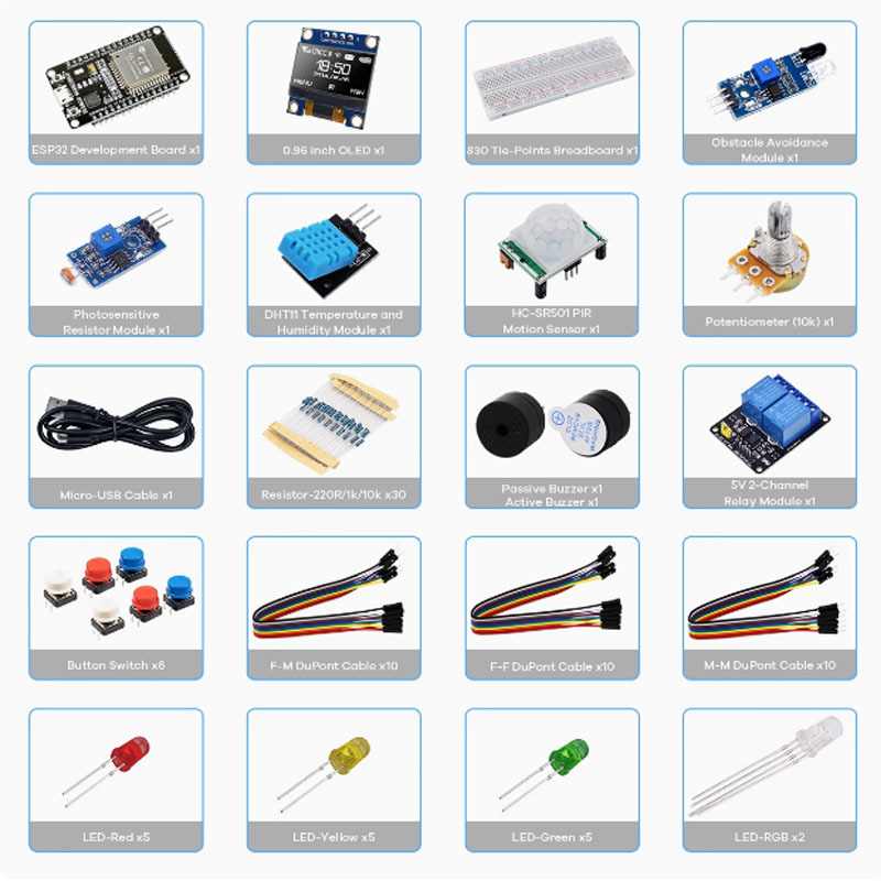 WiFiワイヤレスモジュールメーカーキット、完全なスターター - Diy Electronics Learning Kit のレビューと価格